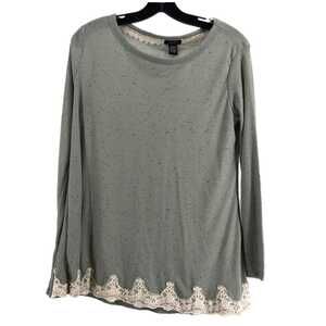 Rue21 Green Cream Long Sleeve T-Shirt | Size L